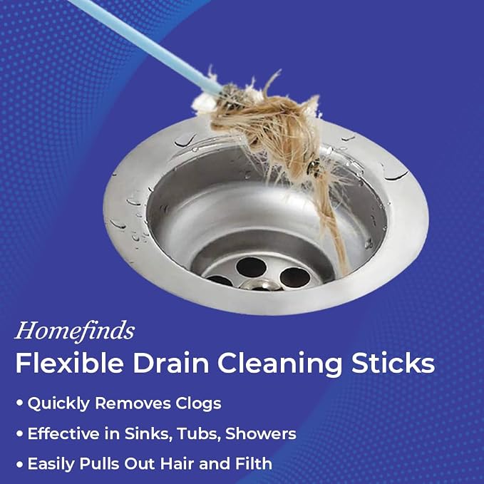 SAGEFINDS Flexible Drain Cleaning Sticks | Quickly Removes Clogs | Effective in - Image 2