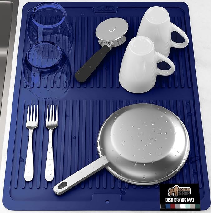 GORILLA GRIP 100% BPA-Free Patented Silicone Dish Drying Mat by GorillaGrip