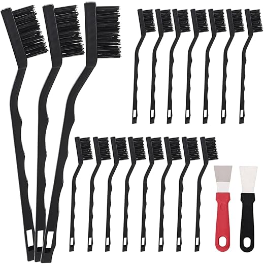 15 PCS Mini Nylon Brush Set，Masonry Brush Wire Bristle by Unknown