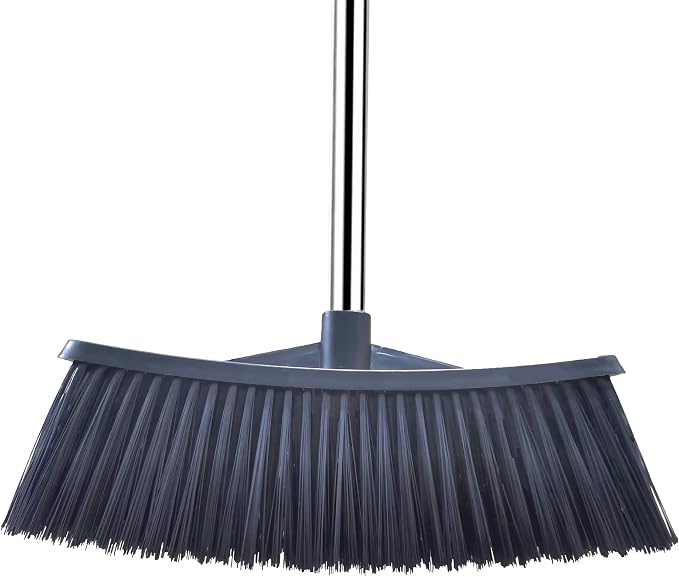 Heavy-Duty Outdoor Broom with 62-Inch Stainless Steel Handle by KIKITOY