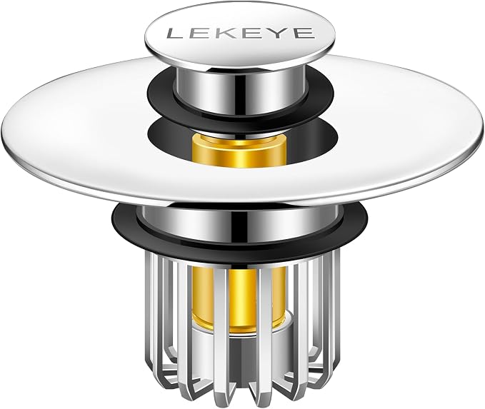 LEKEYE Bathroom Sink Stopper | Shower Drain Hair Catcher | Pop-up Sink Drain by LEKEYE