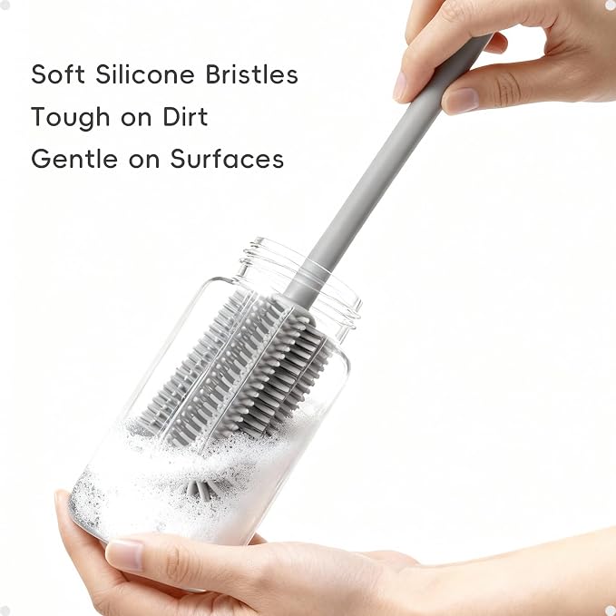 Silicone Cleaning Brush Kit, Water Bottle and Straw Cleaner Brush Set - Image 4