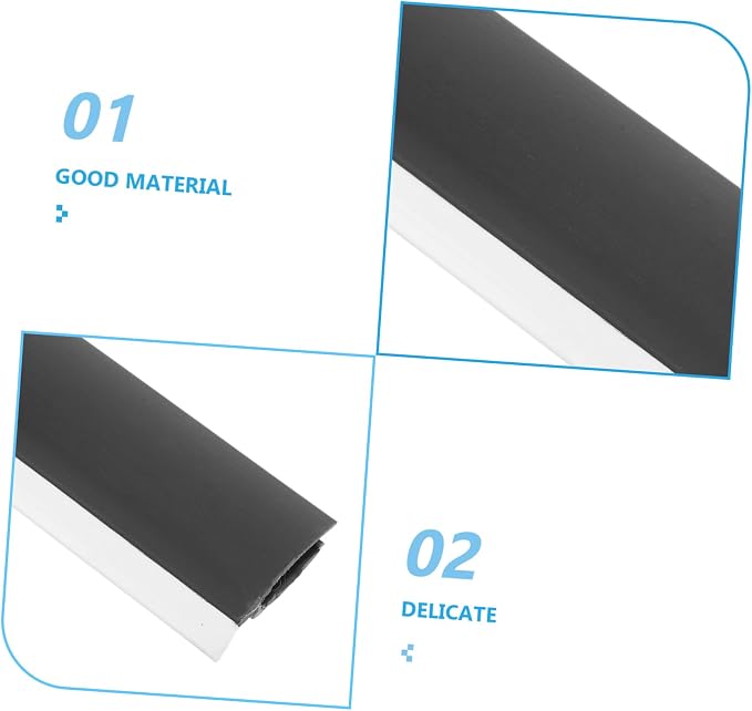 Milisten 4pcs Rubber Dustpan Lips Replacement Edge Strips - Image 3