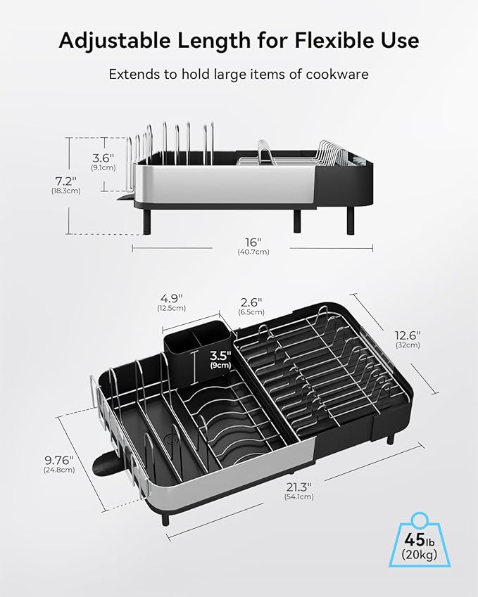 SUNLY Expandable Dish Drying Rack, Versatile Brackets - Image 8