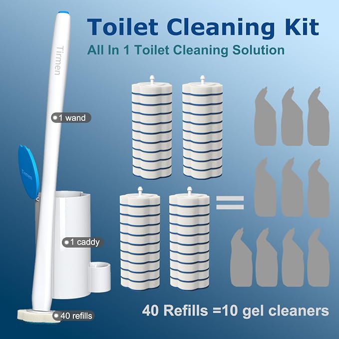 Disposable Toilet Brush: Toilet Bowl Brush and Holder Set - Image 3