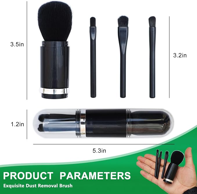 4 Pack Exquisite Duster Brush Kit, Small Dust Brushes, Feather Duster, Soft - Image 2
