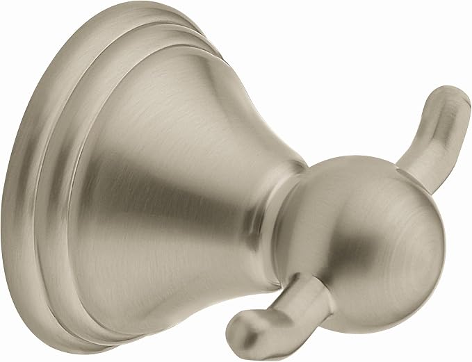 Moen DN8403BN Preston Double Robe Hook, Brushed Nickel by Moen