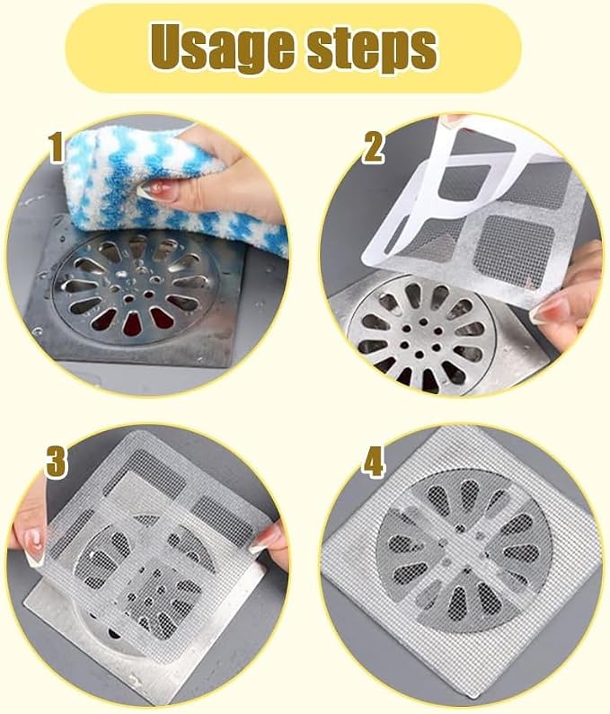 Disposable Drain Hair Covers 50 Pcs, Shower Drain Hair Catcher, Waterproof Mesh - Image 7