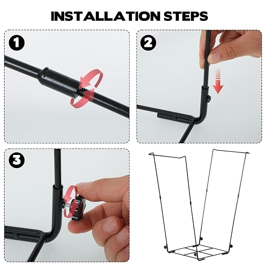 2 pcs Metal Trash Bag Holder, Outdoor Metal Leaf Bag Holder Stand, Garbage Bag - Image 4