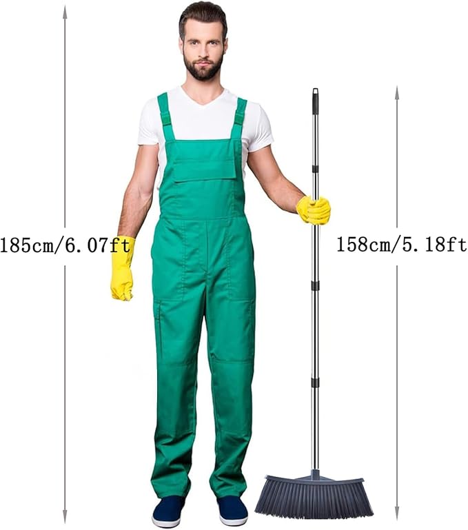 Heavy-Duty Outdoor Broom with 62-Inch Stainless Steel Handle - Image 3