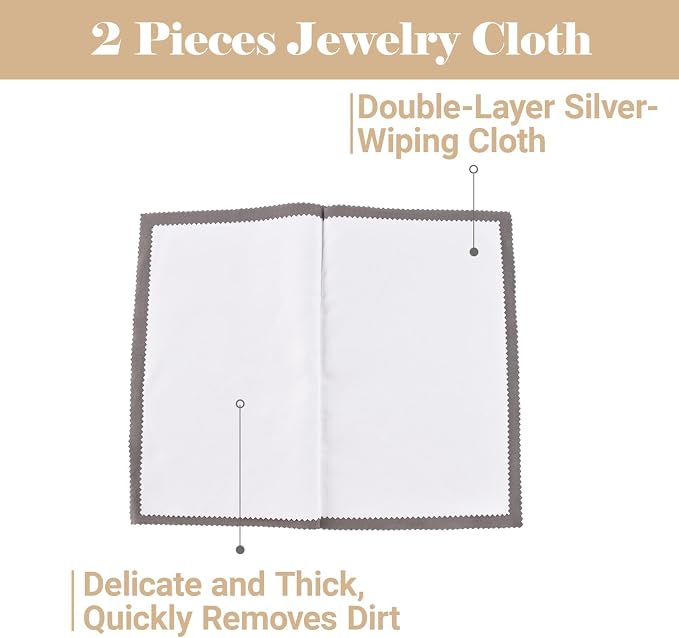 4 Pieces Silver Polish Set, Jewelry Cleaning Brushes Tool Kit Horsehair Brushes - Image 7