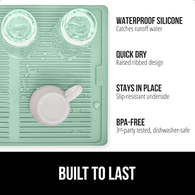GORILLA GRIP 100% BPA-Free Patented Silicone Dish Drying Mat - Image 2