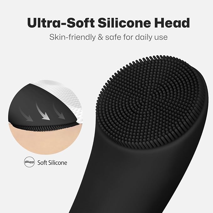 PRITECH Facial Cleansing Brush, Rechargeable Silicone Face Scrubber - Image 4