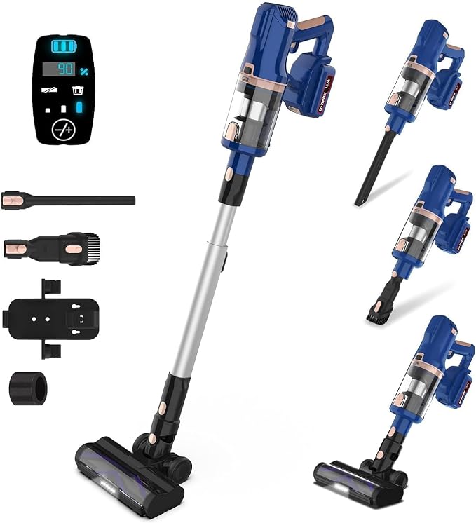 Cordless Vacuum Cleaner for Home, 45Kpa 300W 60Mins Stick Vacuum Cleaner by Unknown