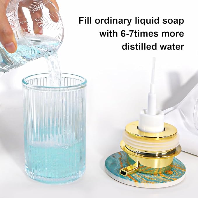 Clear Foaming Soap Dispenser, 12 Oz Glass Foaming Hand Soap Dispenser - Image 4