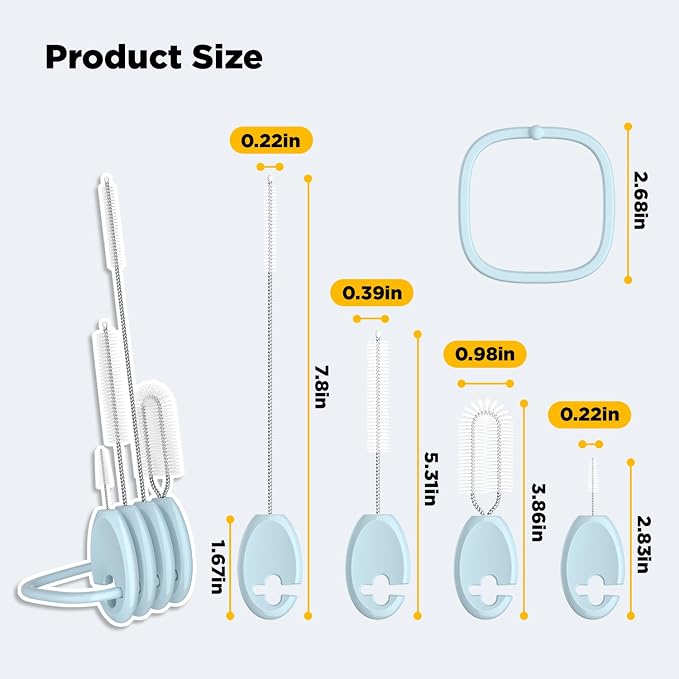 Baby Straw Brush Set, 4 Piece Cleaner Kit - Image 2