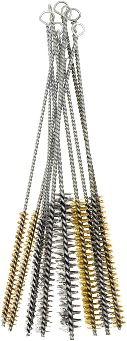YXQ 12Pcs Tube Brush Kit Stainless Steel/Brass Round Wire Pipe Cleaner - Image 4