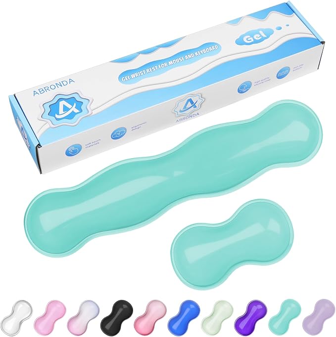 Gel Wrist Rest for Keyboard and Mouse, Wrist Rest for Keyboard, Mouse Wrist by ABRONDA
