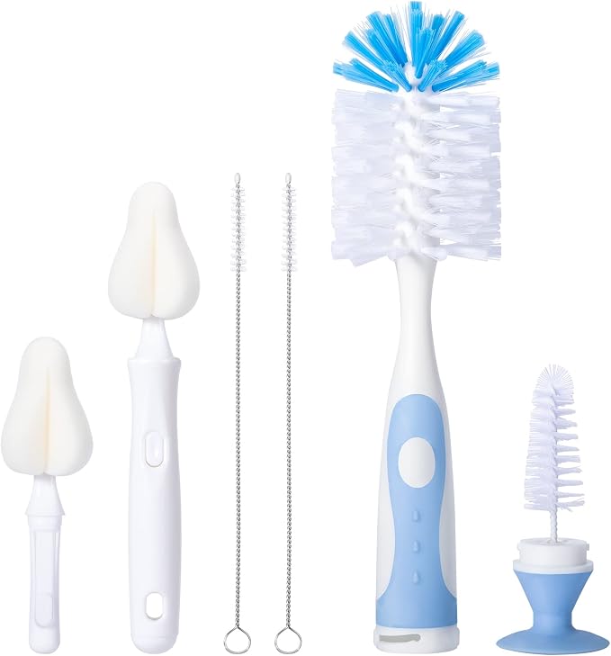Baby Bottle Brush Set with Nipple Cleaner and Suction, 10.2" Cleaning Brush and by CAREBABYMORE