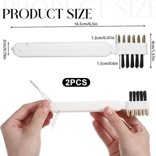 2 PCS Stove Brush, Kitchen Cleaning Scrub Brush, 4-in-1 Gas Stove Brass Wire - Image 2