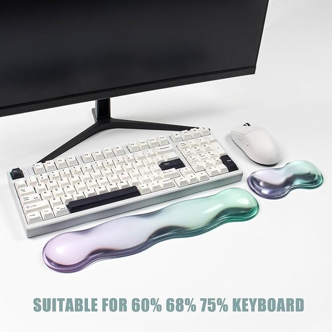 Gel Keyboard and Mouse Wrist Rest Set – Clear Wrist Rest - Image 4