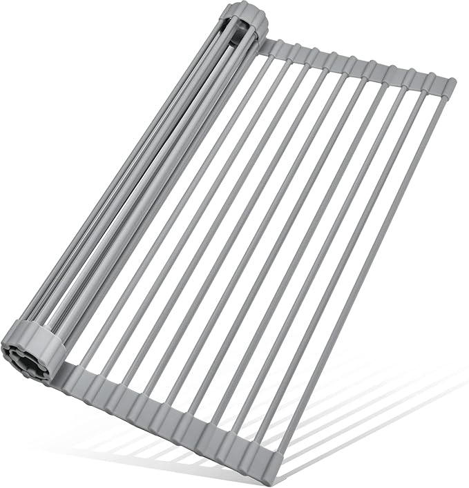 MERRYBOX Roll Up Dish Drying Rack, Over The Sink Dish Rack Foldable, by MERRYBOX