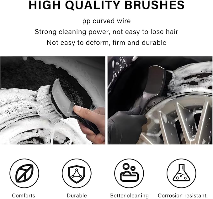 Car Carpet Cleaning Brush, Wheel Hub Scrub Brush Floor Mat Cleaning Brush - Image 4