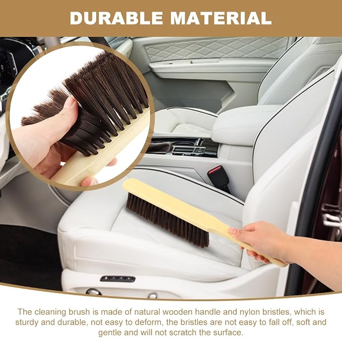 2 Pieces Wooden Hand Broom Brushes, Bench Brush - Image 5