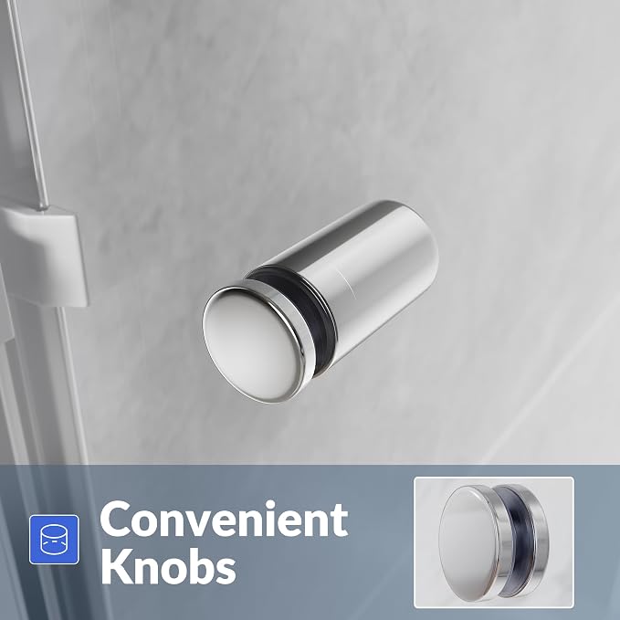 SUNNY SHOWER Bathtub Shower Door 60" W x 62" H Semi-Frameless Double Sliding - Image 8