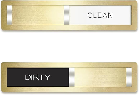Dishwasher Magnet Clean Dirty Sign, Stainless Steel Magnetic Clean Dirty by Unknown