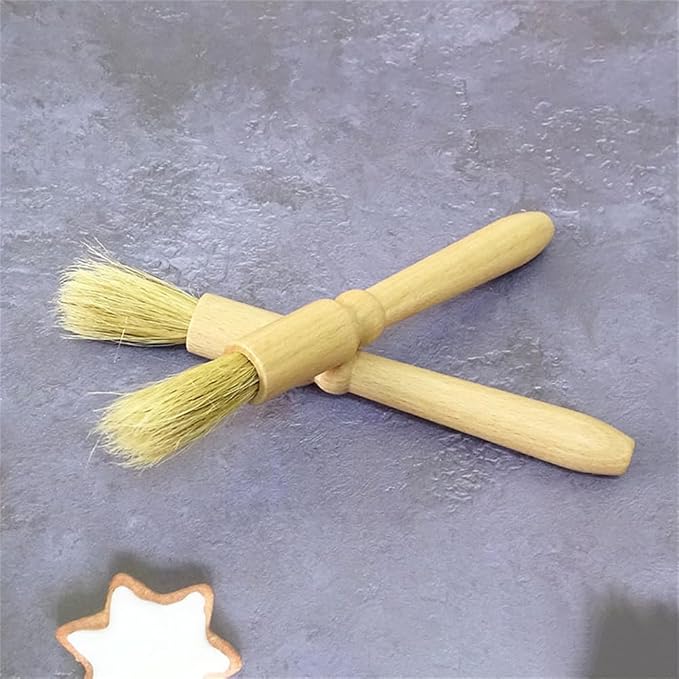 Coffee Grinder Cleaning Brush 2Pcs, Wood Handle & Natural Bristles Wood Dusting - Image 9
