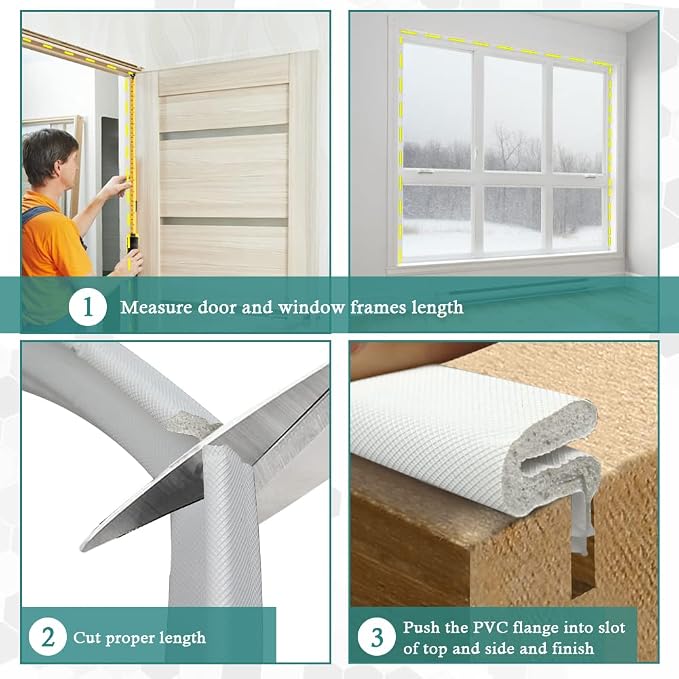 Kerf Weather Stripping Door Seal Strip 26 Ft Q Foam Door Weatherstrip Seal - Image 7