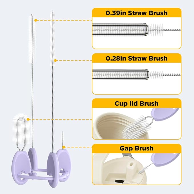Straw Brush Set, 4 Piece Cleaner Kit - Image 3