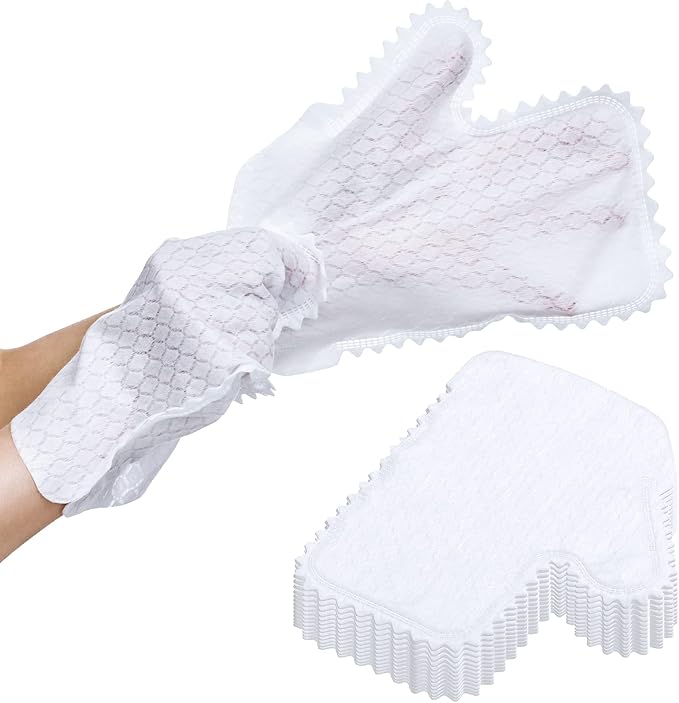 Patelai 40 Pieces White Microfiber Dusting Cloths Gloves, Dust Wipes, Feather by Patelai