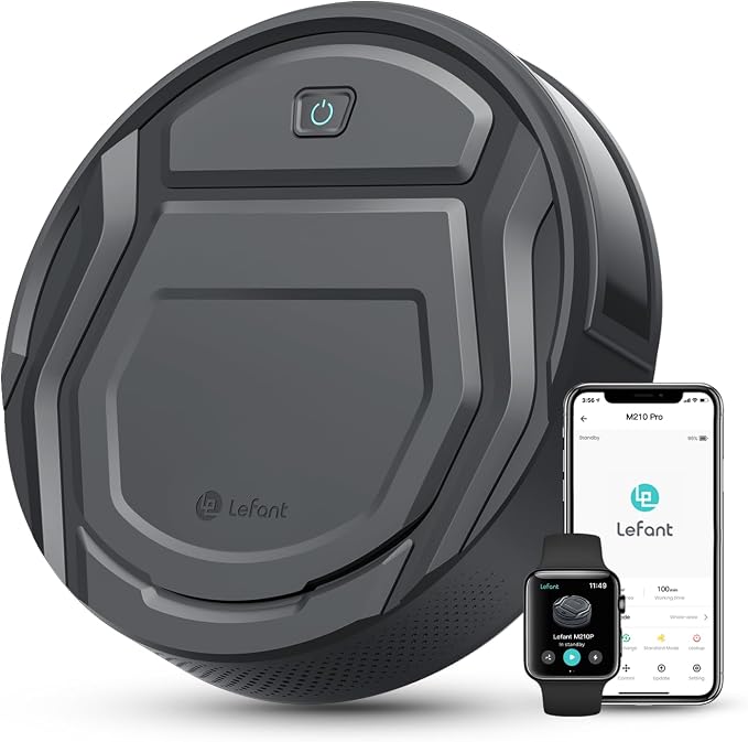 Lefant M210P Robot Vacuum Cleaner, Super Thin, Powerful Suction, Self-Charging by Lefant