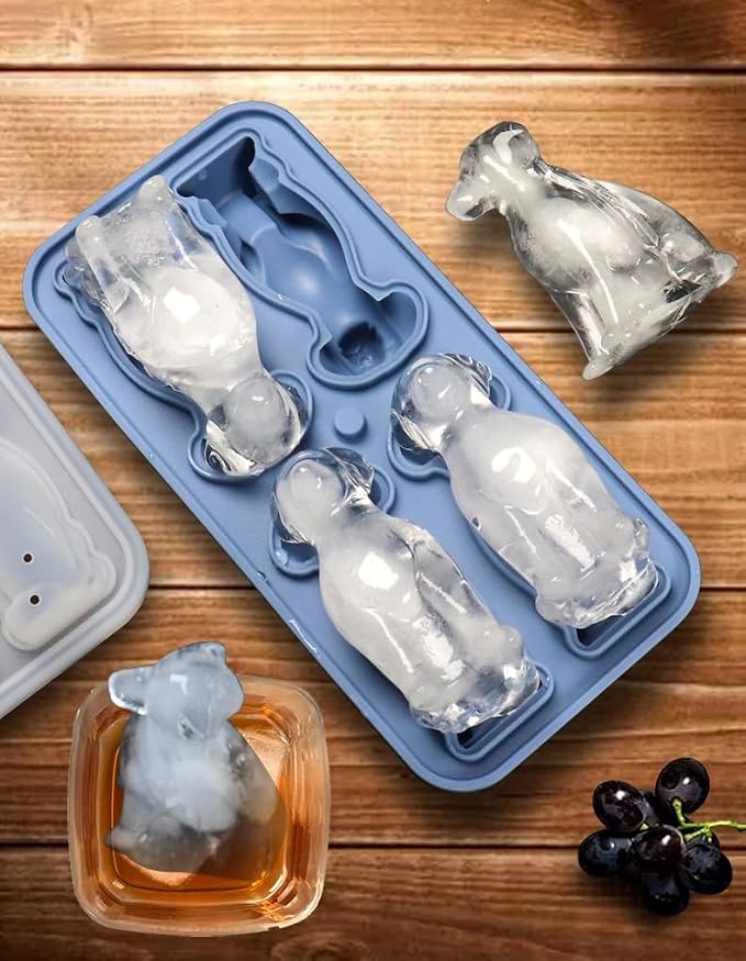 Cute 3D Labrador Dog Silicone Ice Cube Tray Mold Cartoon Animal Ice Box BPA-Free - Image 3