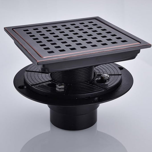 RANDOM 6 Inch Square Shower Floor Drain by RANDOM