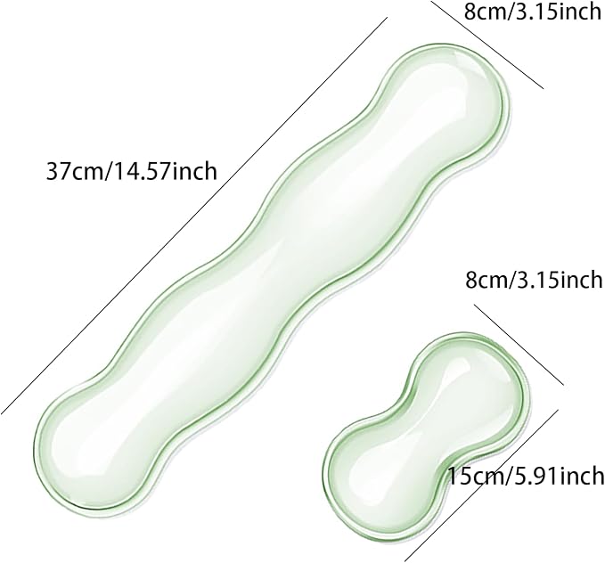 Clear Gel Wrist Rest for Keyboard and Mouse Soft Comfortable Wrist Support for - Image 2