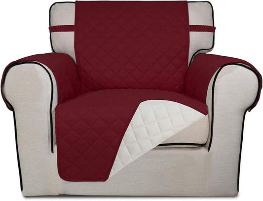 PureFit Reversible Quilted Sofa Cover, Water Resistant Slipcover Furniture by PureFit