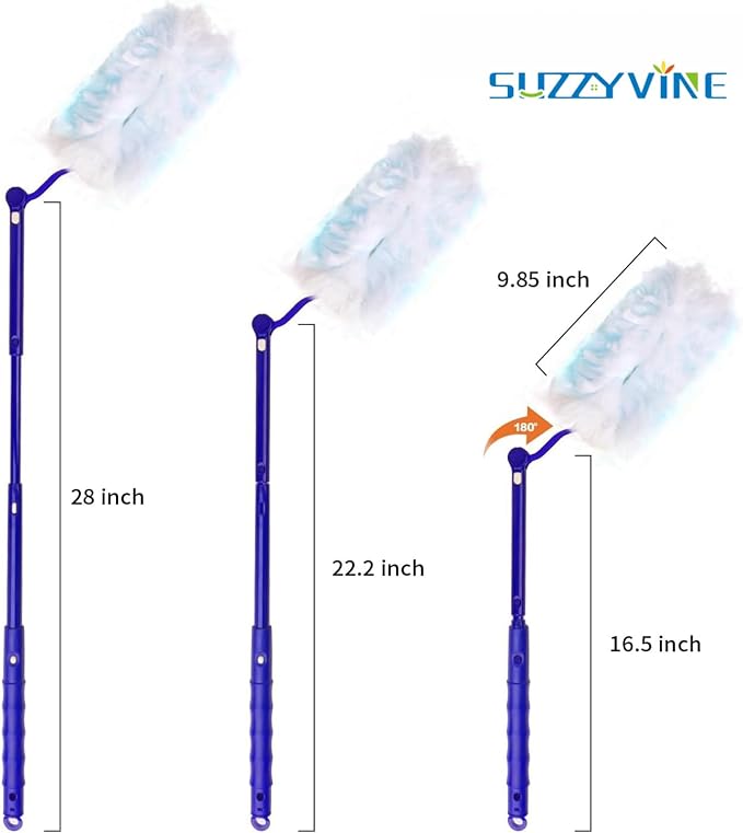 SUZZYVINE Disposable Duster Wish a Long Handle Plus a Short Handle - Image 3