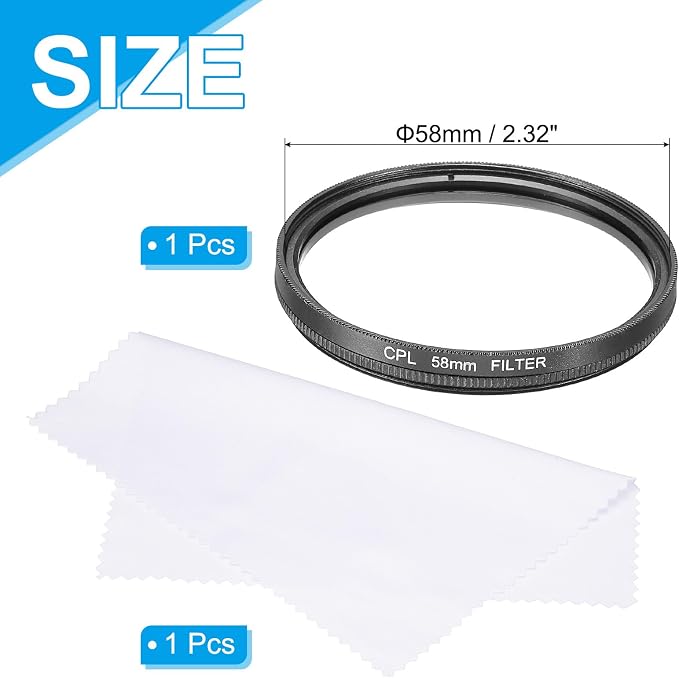 MECCANIXITY 58mm Circular Polarizer Filter, Double Sided Multi-Layer Coatings - Image 2