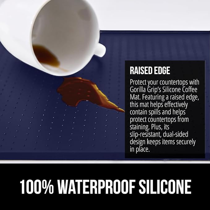 GORILLA GRIP Silicone Coffee Mat, Espresso Machine Bar Accessories, Keep - Image 3