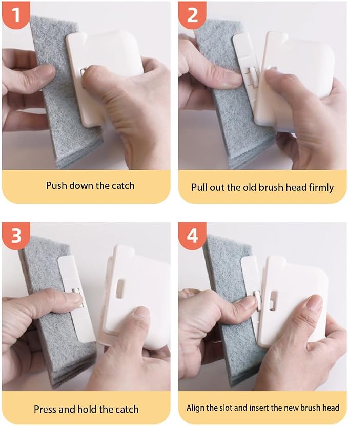 Orange Window Track Cleaning Brush - Image 7