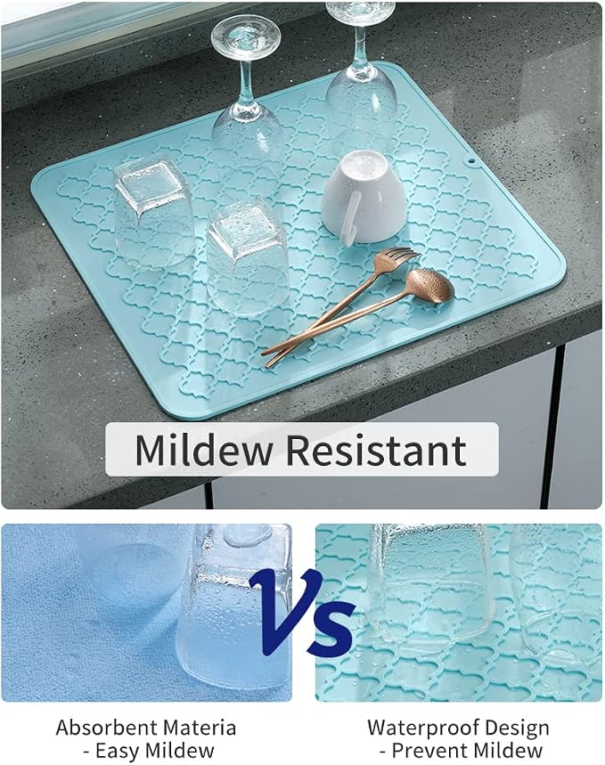 AMOAMI-Dish Drying Mats for Kitchen Counter-Silicone Dish Drying Mat-Kitchen - Image 3