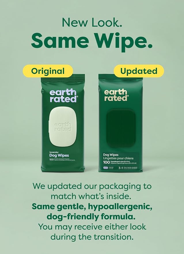 Earth Rated Dog Wipes, Hypoallergenic, 3-in-1 Cleaning and Hydrating, - Image 2