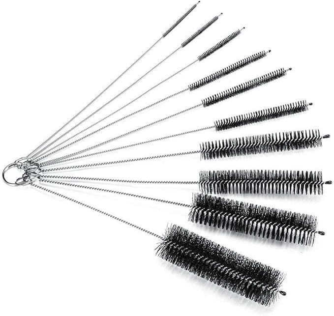 AKOAK 8.2 Inch Nylon Tube Brush Set Pipe Cleaning Brushes by AKOAK