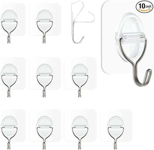 Adhesive Wall Hooks No Damage, Stick On Hooks by Unknown