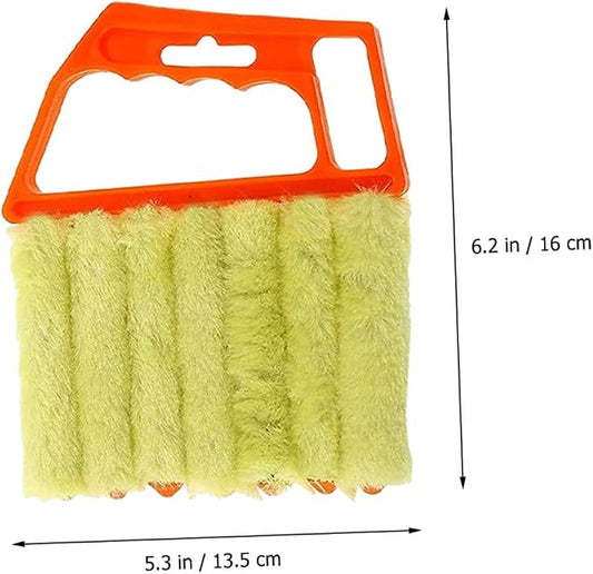 VALICLUD Blinds Cleaning Brush Set 2pcs – 7-Tooth Orange 3-Tooth Green Window - Image 2