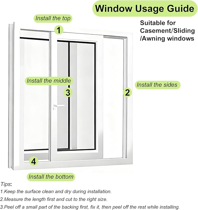 Strong Adhesive Brush Weather Stripping, 0.9in Thick x 0.4in x 33FT, Winter - Image 5