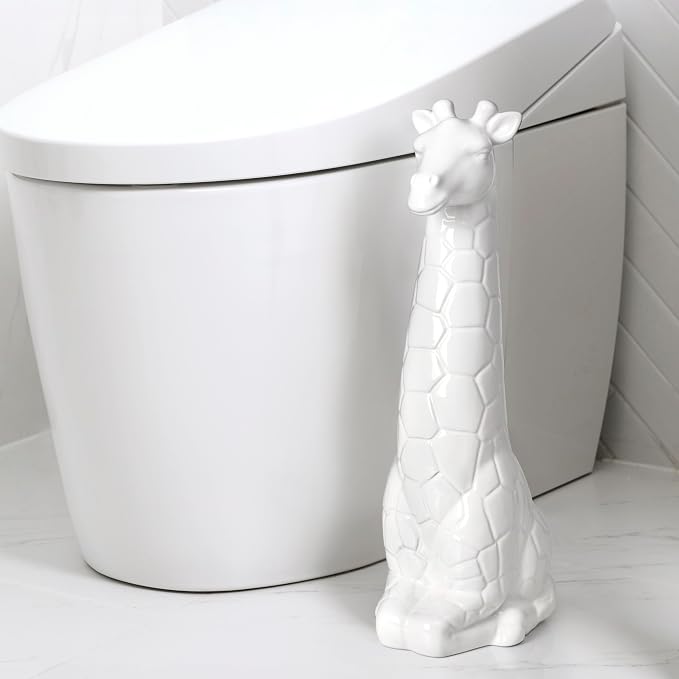Giraffe Toilet Brush Holder and Brush Set - Image 2